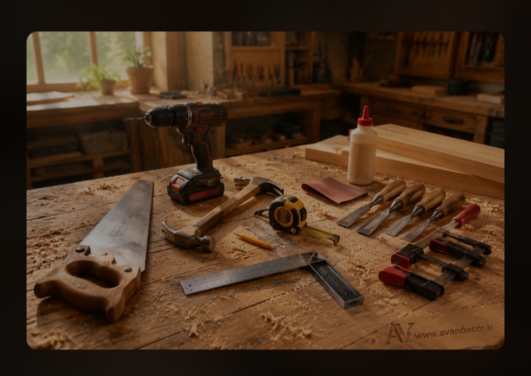 ۱۰ ابزار ضروری برای شروع نجاری مبتدی‌ها | راهنمای کامل خرید ابزار پایه